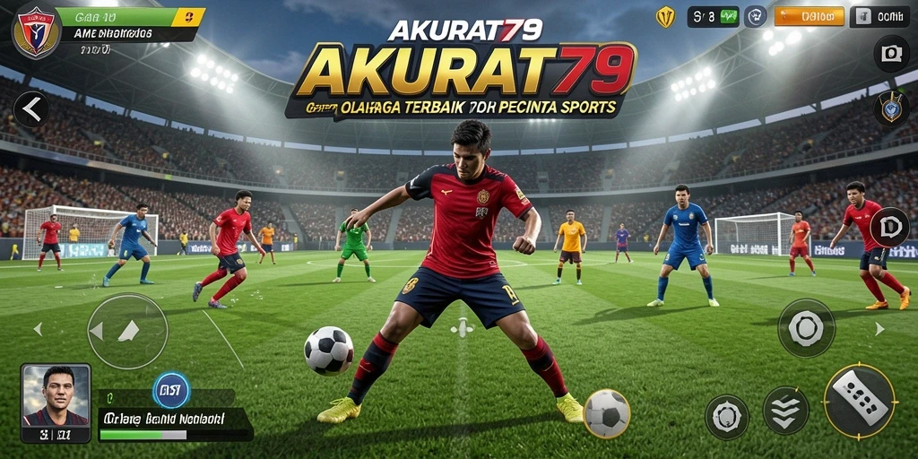 Tampilan utama gameplay AKURAT79 dengan aksi pertandingan olahraga.