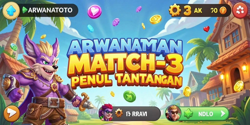 Tampilan gameplay ARWANATOTO yang seru dan menantang.