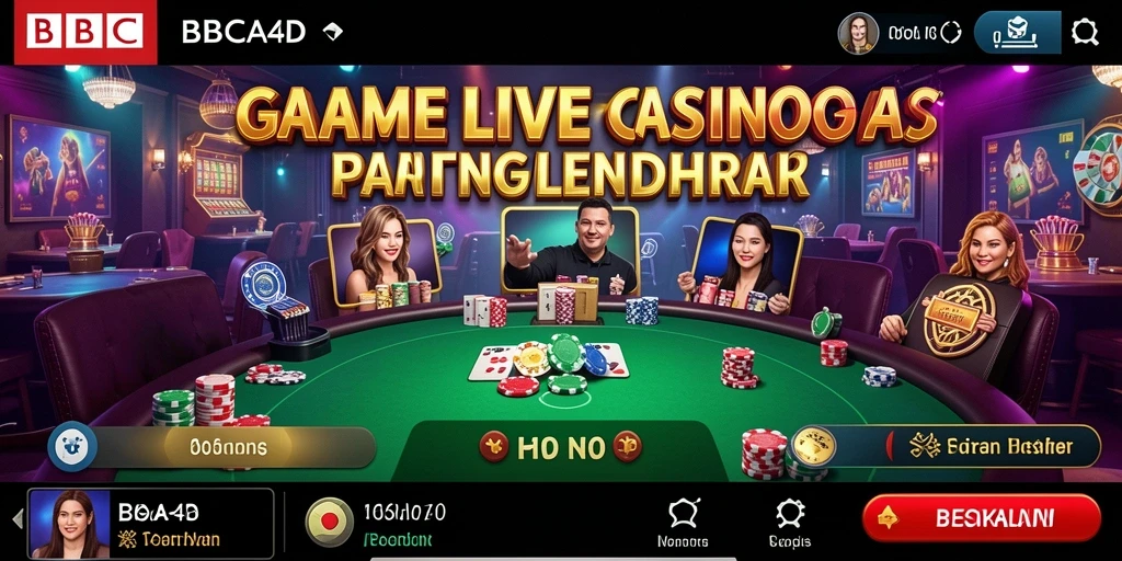 Tampilan permainan Live Casino yang menarik dan interaktif di BBCA4D.