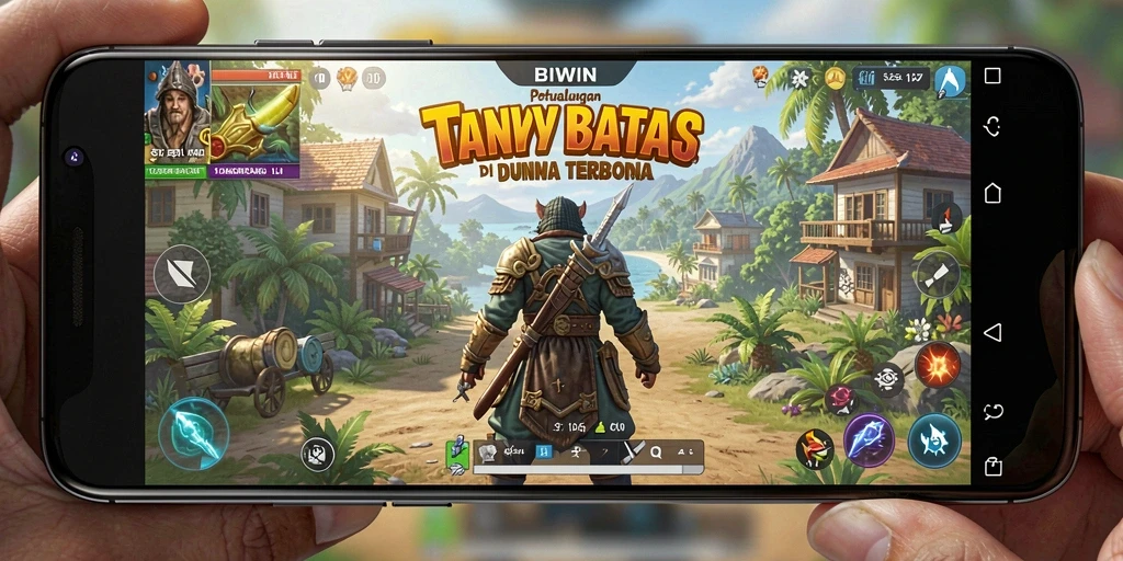 Screenshot dari gameplay BIWIN menunjukkan petualangan di dunia yang luas dan menakjubkan.