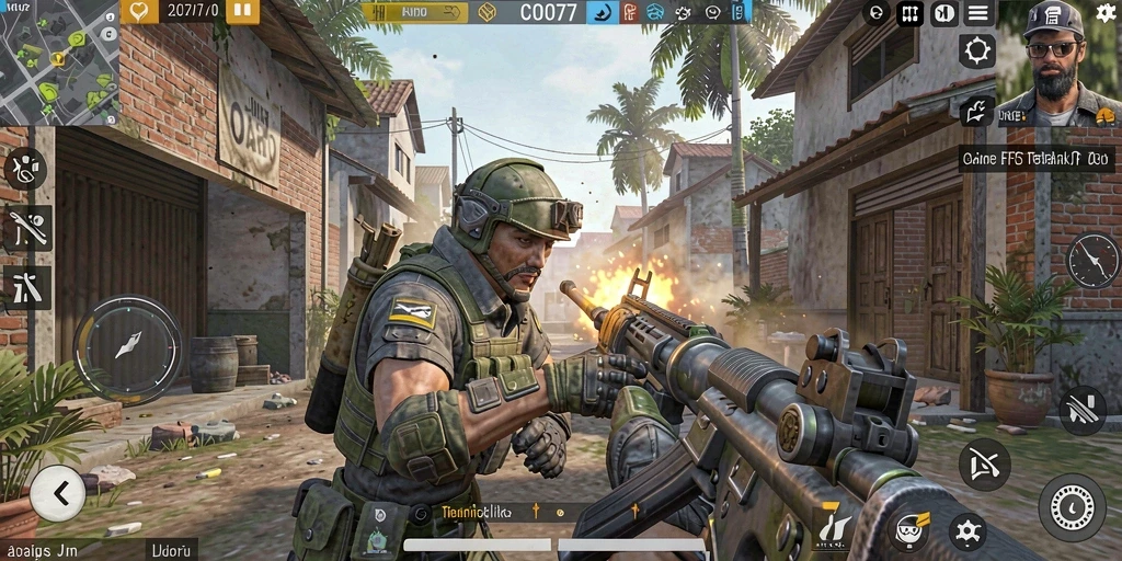 Tampilan gameplay C0077 yang seru dan mendebarkan.