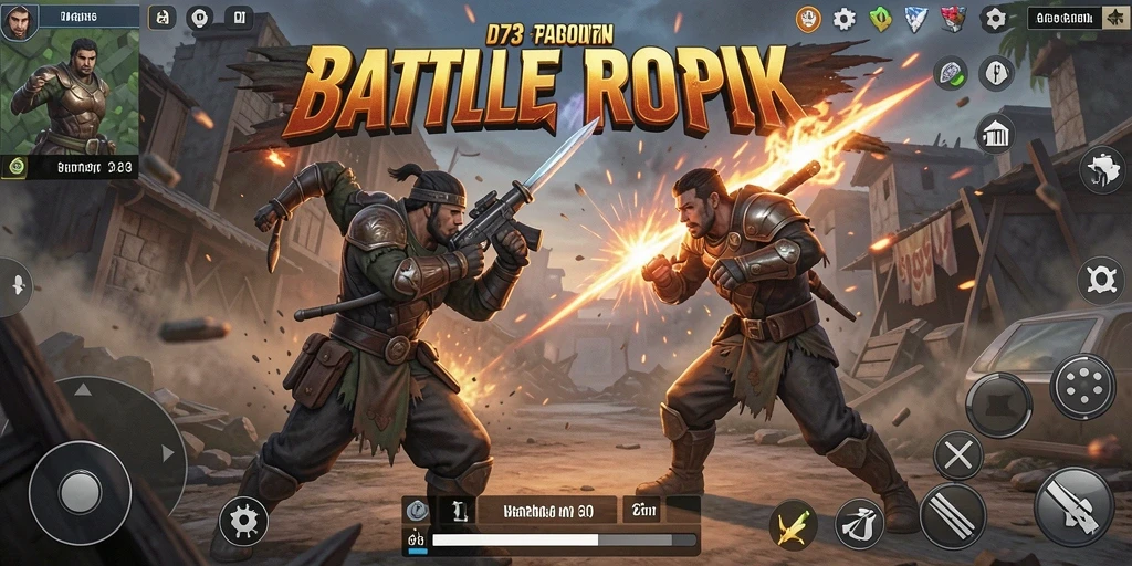 Tampilan gameplay D73 saat bertempur di medan pertempuran Battle Royale.