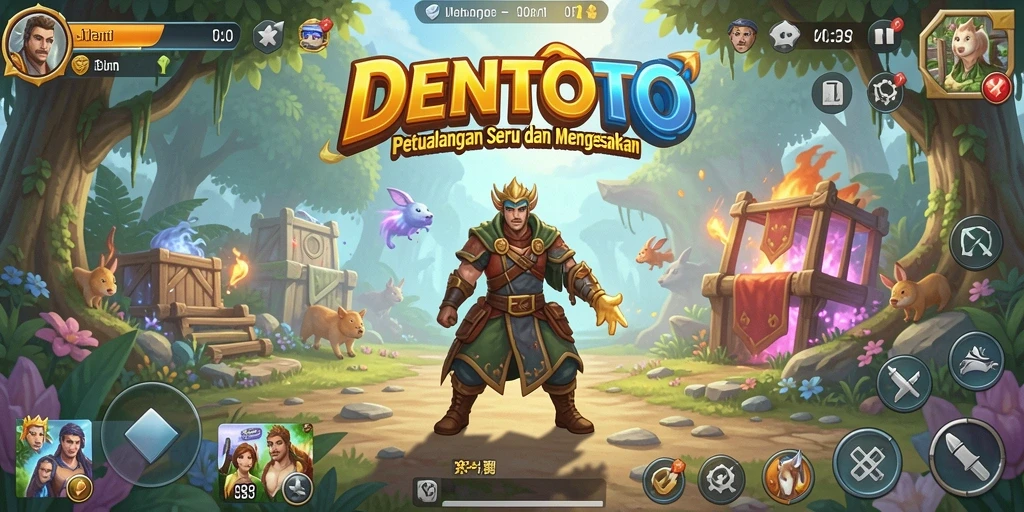 Tampilan gameplay DENTOTO yang penuh tantangan petualangan.