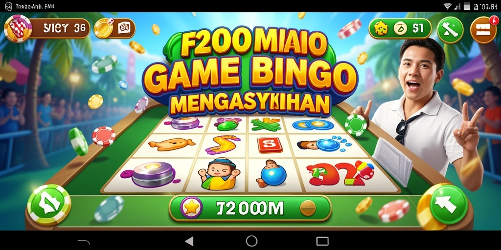 Gameplay seru dari F200M yang menampilkan momen bingo yang mendebarkan.