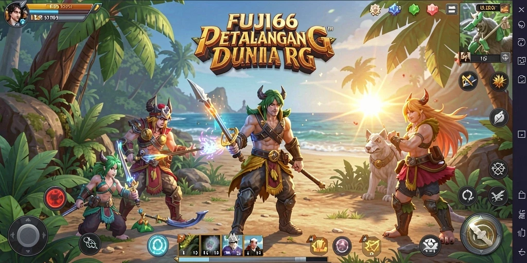Tangkapan layar gameplay seru FUJI66 dengan pertarungan epik.