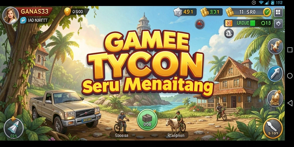 Tangkapan layar gameplay <strong>GANAS33</strong> yang menunjukkan fitur pengelolaan bisnis.