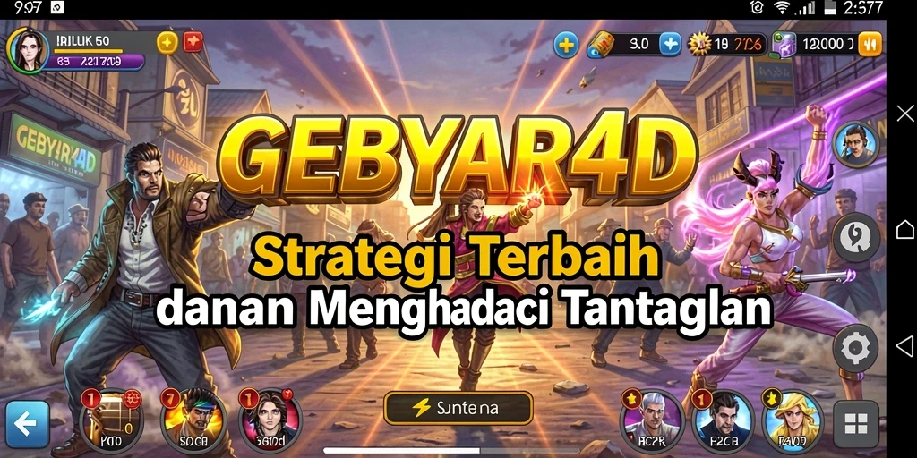 Screenshot utama GEBYAR4D menunjukkan aksi strategi yang mendebarkan.
