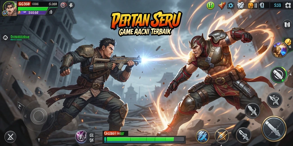 Gameplay GG368 yang penuh aksi dan pertarungan seru.