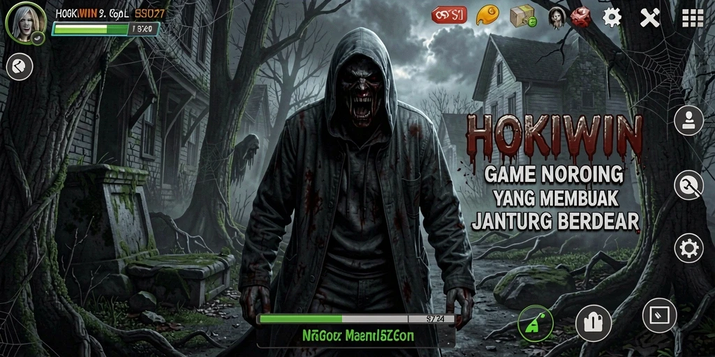 Gameplay HOKIWIN yang menegangkan menghadirkan suasana horor yang mencekam.