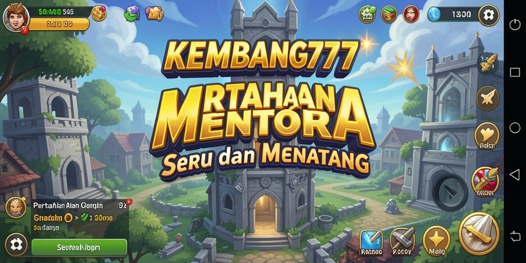 Screenshot KEMBANG777 menampilkan aksi seru battle Tower Defense.