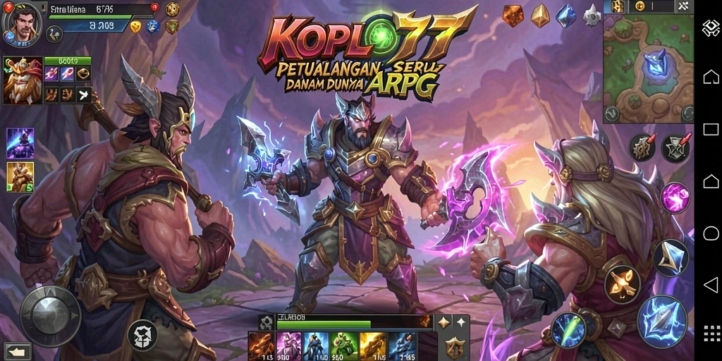 Tampilan gameplay yang mendebarkan dalam KOPLO77, penuh aksi dan strategi.
