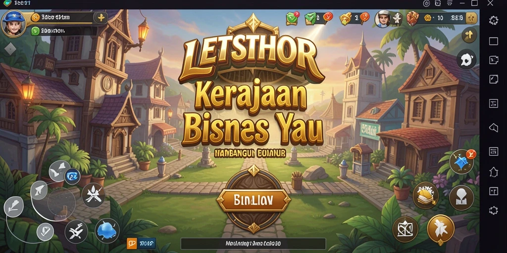 Tangkapan layar utama LETSTHOR menampilkan momen seru dalam gameplay Tycoon.
