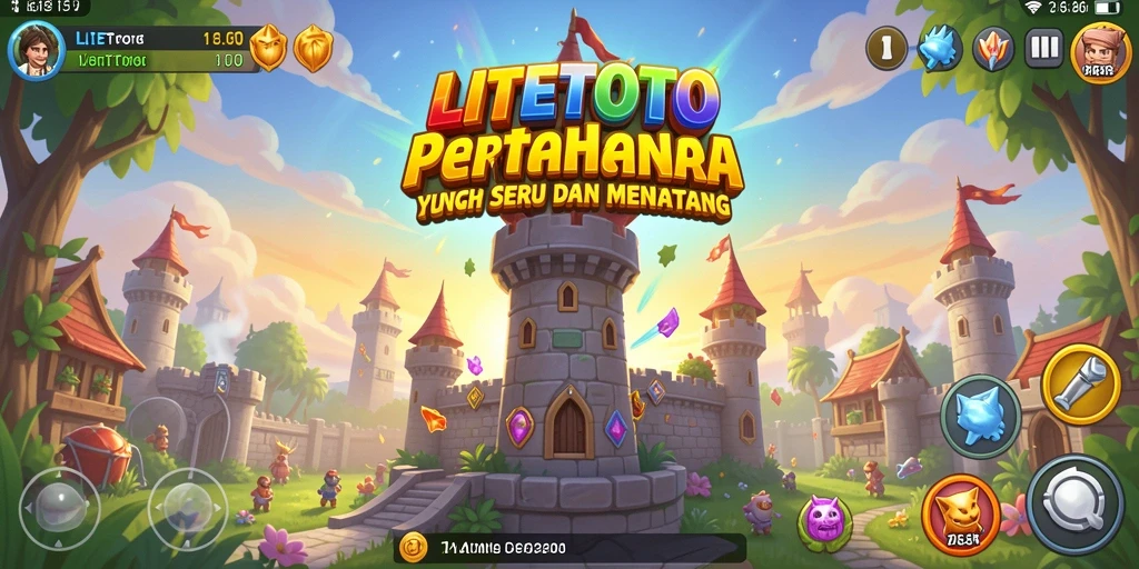 Gameplay LITETOTO menunjukkan pertahanan menara yang menegangkan.