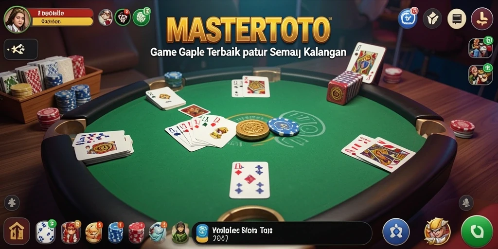 Gameplay seru MASTERTOTO dengan fitur Gaple yang menarik.