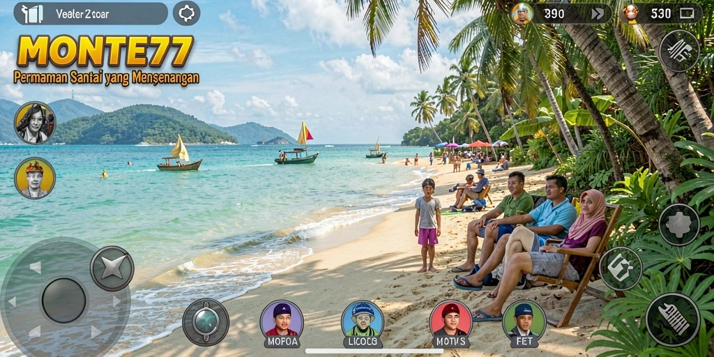 Tampilan menarik dari gameplay santai MONTE77.
