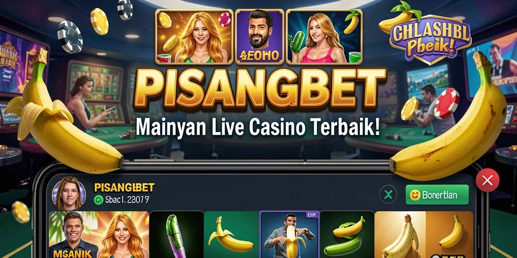 Gameplay seru PISANGBET dengan dealer langsung yang profesional.