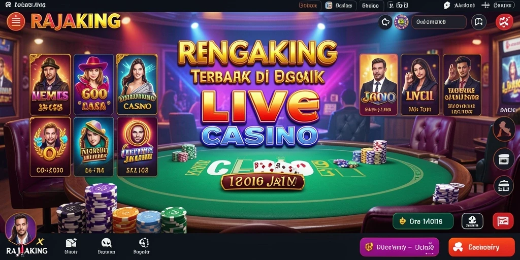 Tampilan gameplay Live Casino yang mendebarkan di RAJAKING.