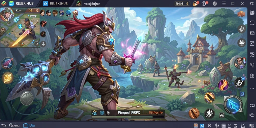 Tampilan epic dari pertempuran dalam game REJEKIHUB.