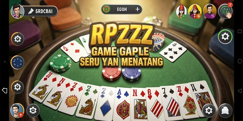 Screenshot utama RPZZZ menampilkan serunya permainan Gaple.