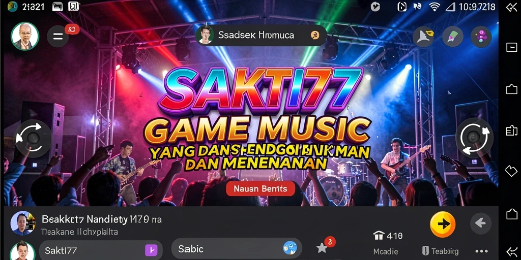 Tampilan gameplay SAKTI77 dengan interaksi musik yang seru.