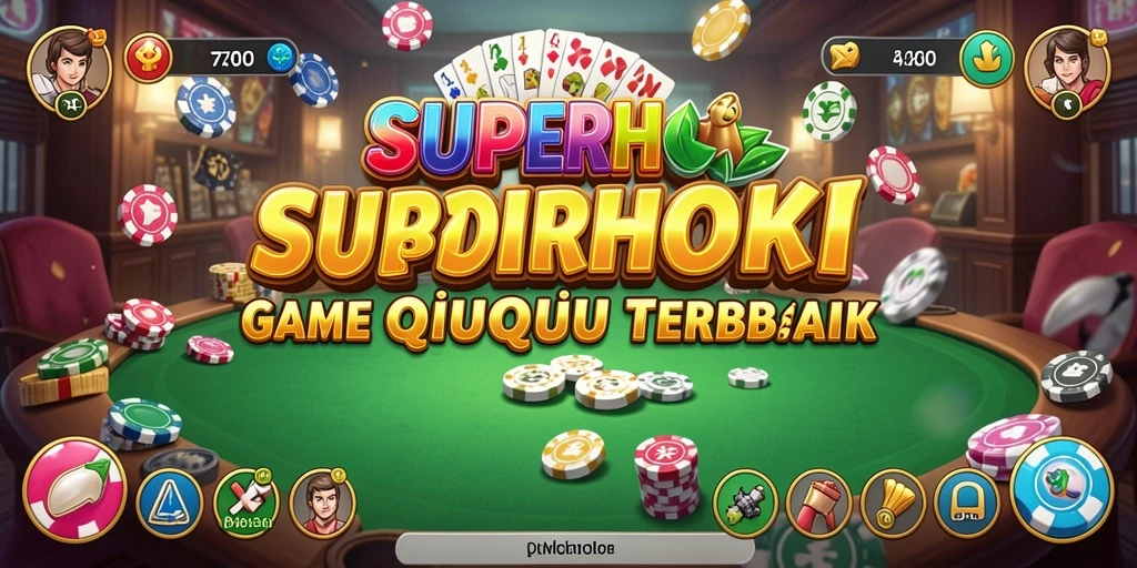 Tampilan gameplay menarik dari SUPERHOKI yang menampilkan suasana QiuQiu.