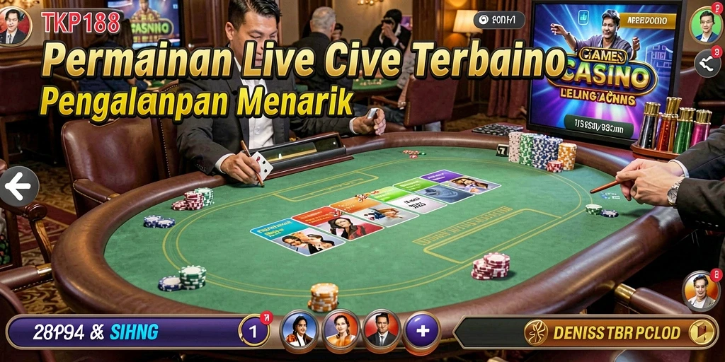 Tampilan gameplay Live Casino yang menarik dan interaktif di TKP188.