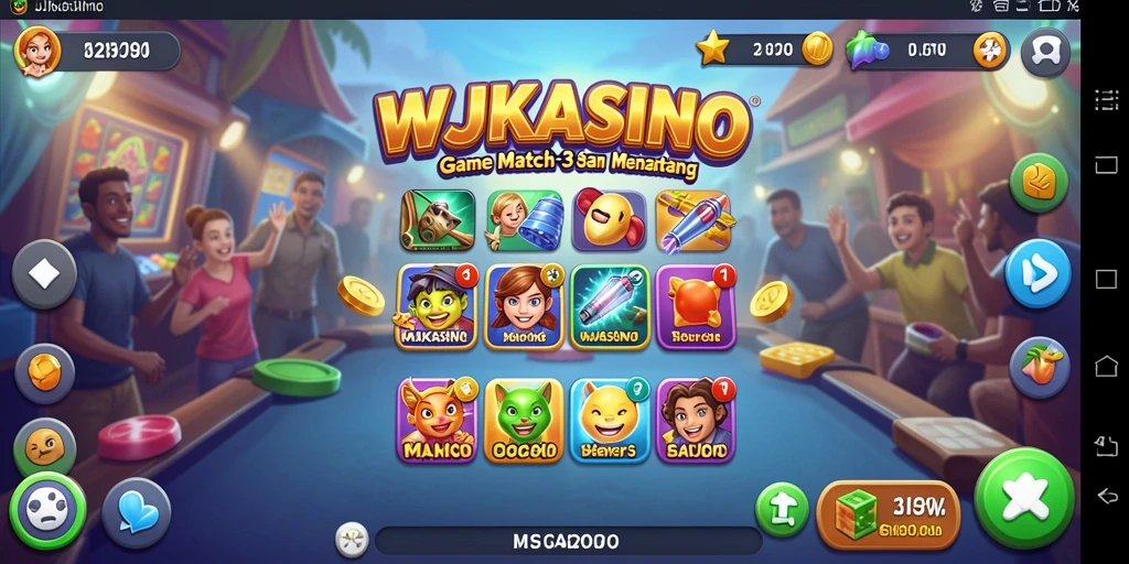 Gameplay WJKASINO yang seru dalam kategori Match-3.