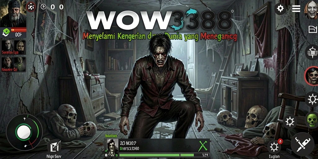 Screenshot gameplay WOW388 yang menampilkan suasana Horror yang menakutkan.