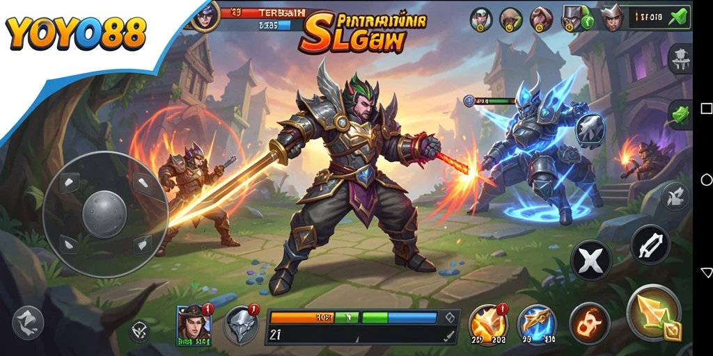 Tampilan permainan <strong>YOYO88</strong> dengan aksi strategi yang menarik.
